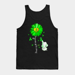 Sunflower Green Ribbon Elephant Tank Top